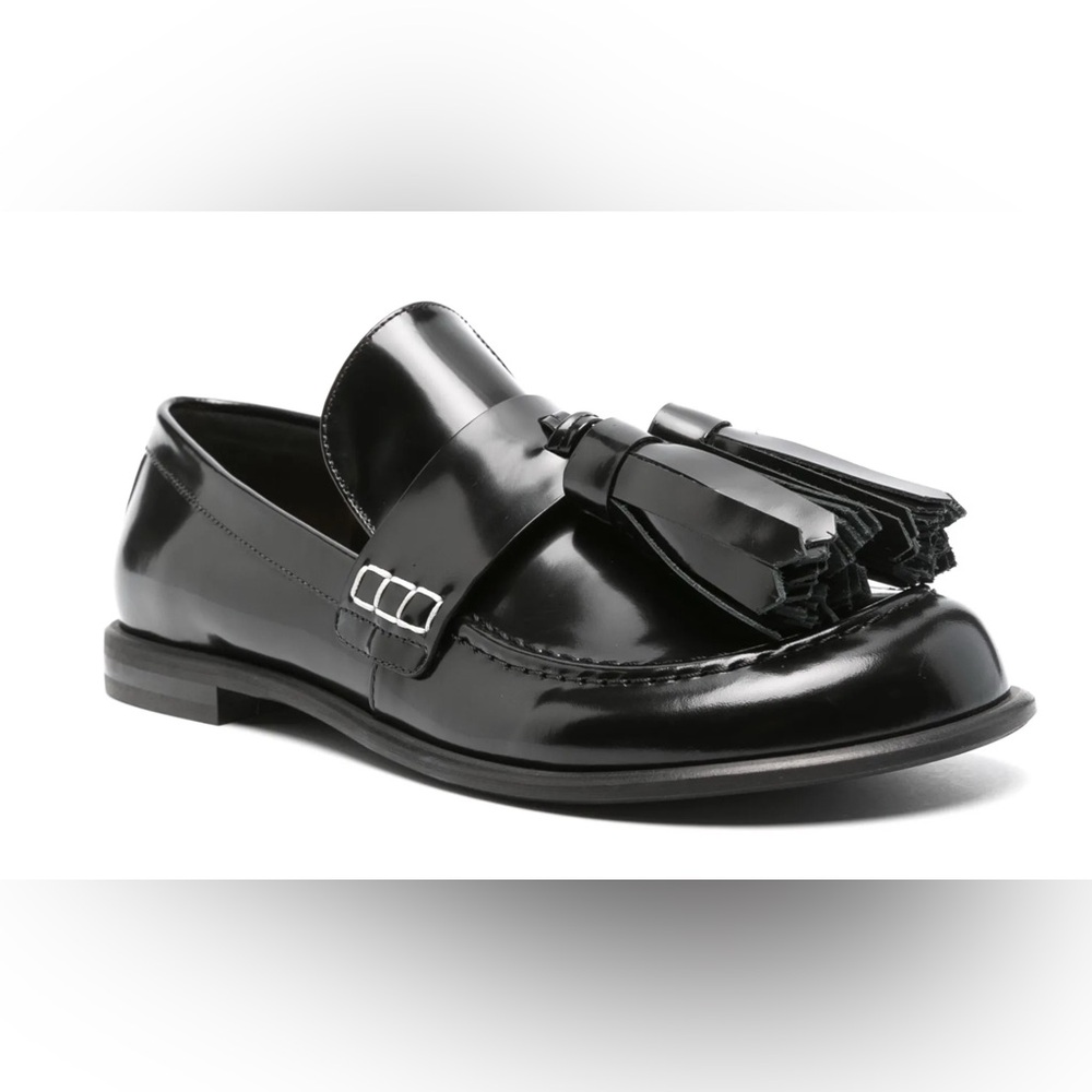 JW Anderson Tassel-Detail Loafers | Black Calf Leather